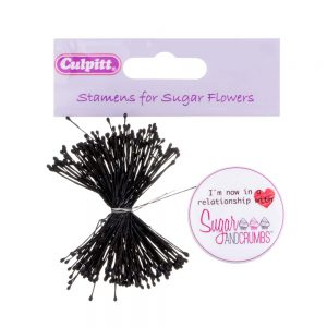 Culpitt Small Dull Black Stamens Bunch of 72