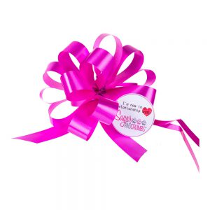 Cupcake Bouquet Ribbon Pull Bow CERISE
