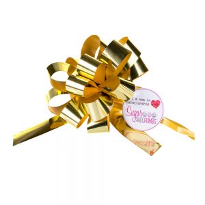 Cupcake Bouquet Ribbon Pull Bow GOLD