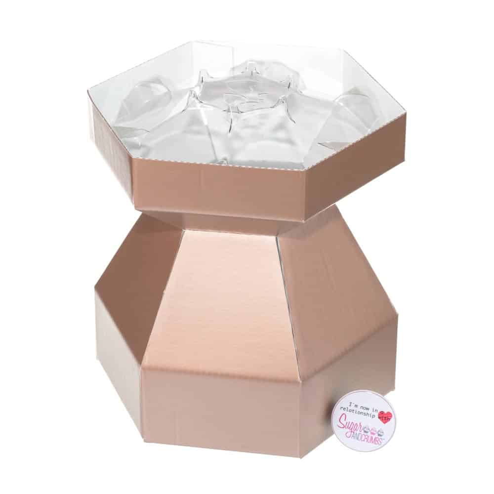 Cupcake Bouquet Box ROSE GOLD with Invisi Tray Sugar and Crumbs