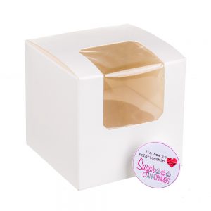 Cupcake Window Box WHITE Fits 1