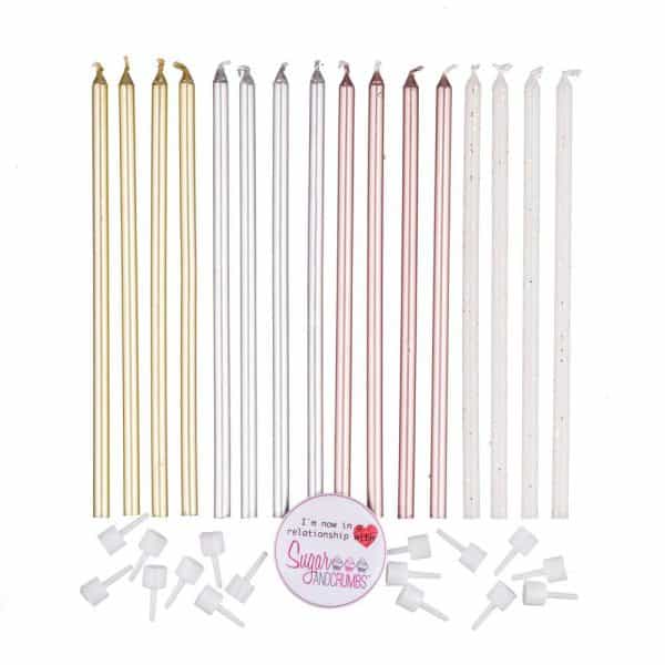 Extra Tall Candles Assorted - Pack of 16