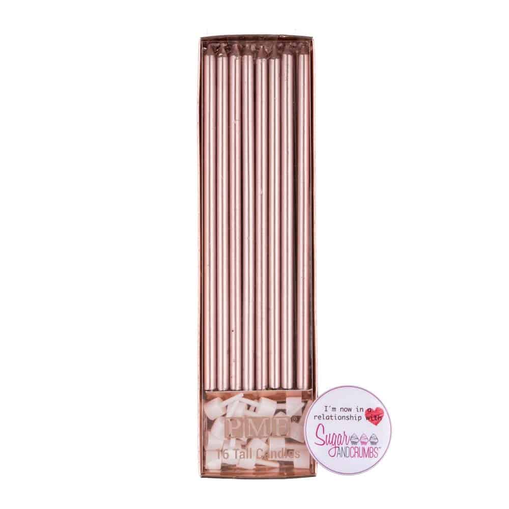 Extra Tall Candles ROSE GOLD - Pack of 16