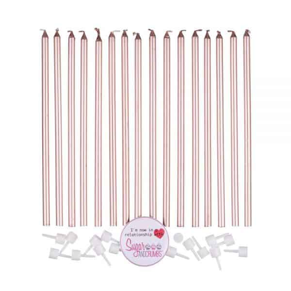 Extra Tall Candles ROSE GOLD - Pack of 16
