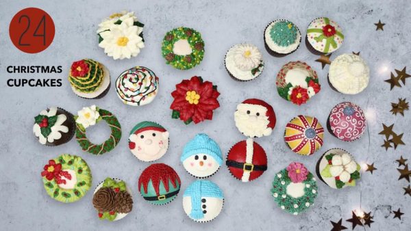 24 Christmas Buttercream Cupcakes - Queen of Hearts Couture Cakes - Online