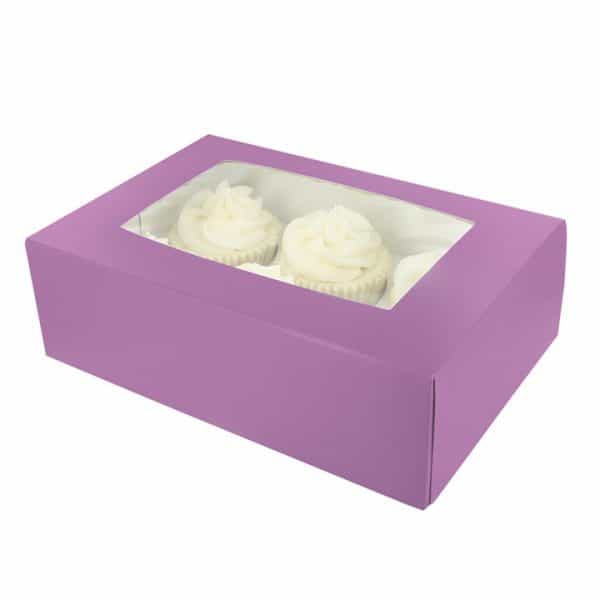 Luscious Purple Cupcake Window Box Fits 6/12