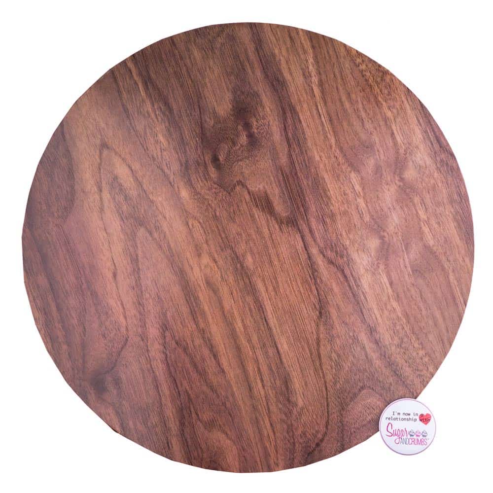 Masonite Cake Board Round WOOD EFFECT 08 Inch
