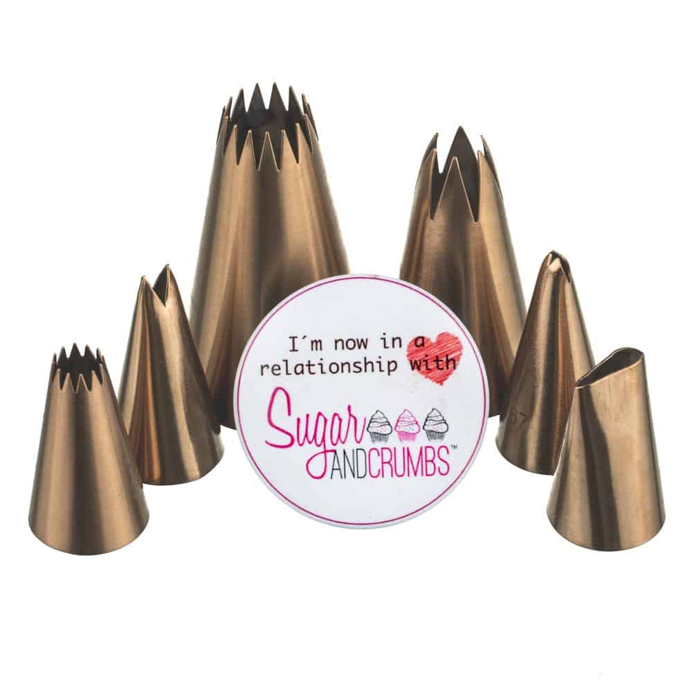 Nifty Nozzles Rose Gold Piping Tips - Set of 6