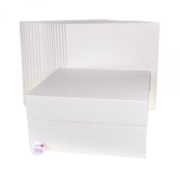 Cake Box With Lid WHITE 12 Inch Pack of 10