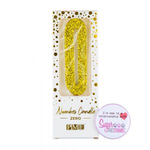 PME Candle Glitter Gold Number Zero