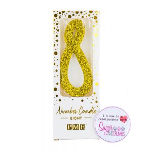 PME Candle Glitter Gold Number Eight