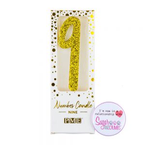 PME Candle Glitter Gold Number Nine