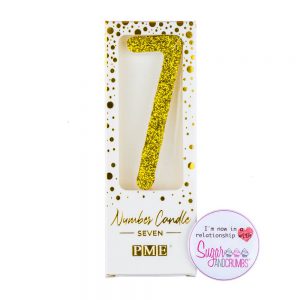 PME Candle Glitter Gold Number Seven
