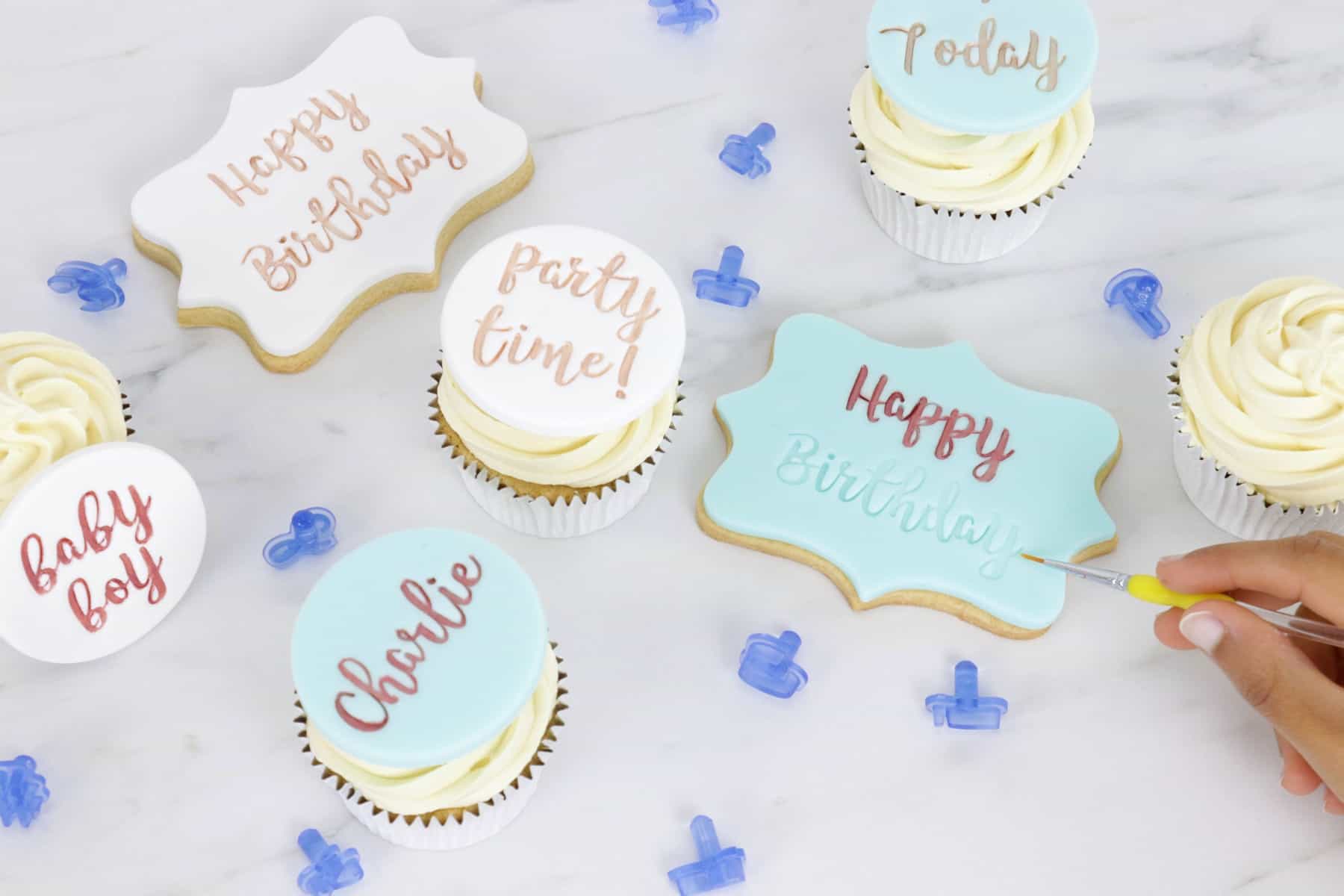 Fun Fonts Cupcake & Cookie Stamping Set 66 Pieces