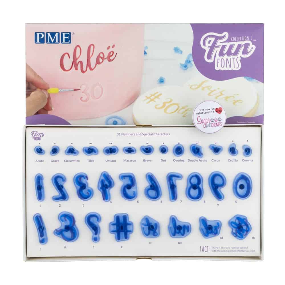 PME Fun Fonts Numeral and Specials Stamps