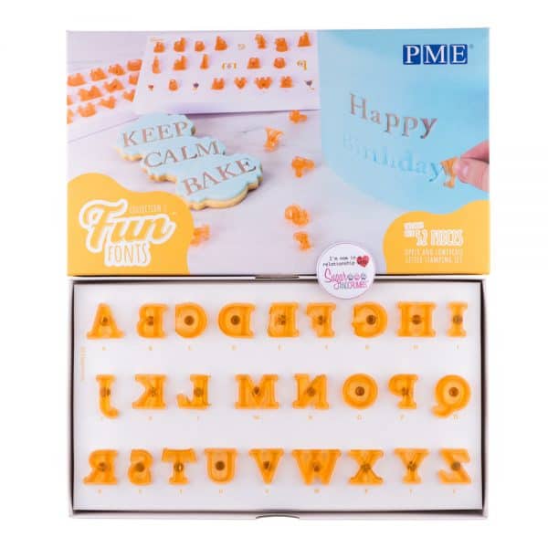 PME Fun Fonts Upper and Lowercase Lettering Stamps 52 Pieces Collection 2.a