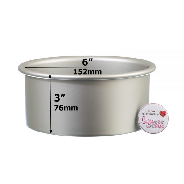 Professional Bakeware Round Loose Bottom Cake Pan 06 x 03inch