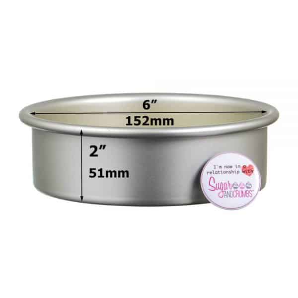Professional Bakeware Round Seamless Cake Pan 06 x 02 inch