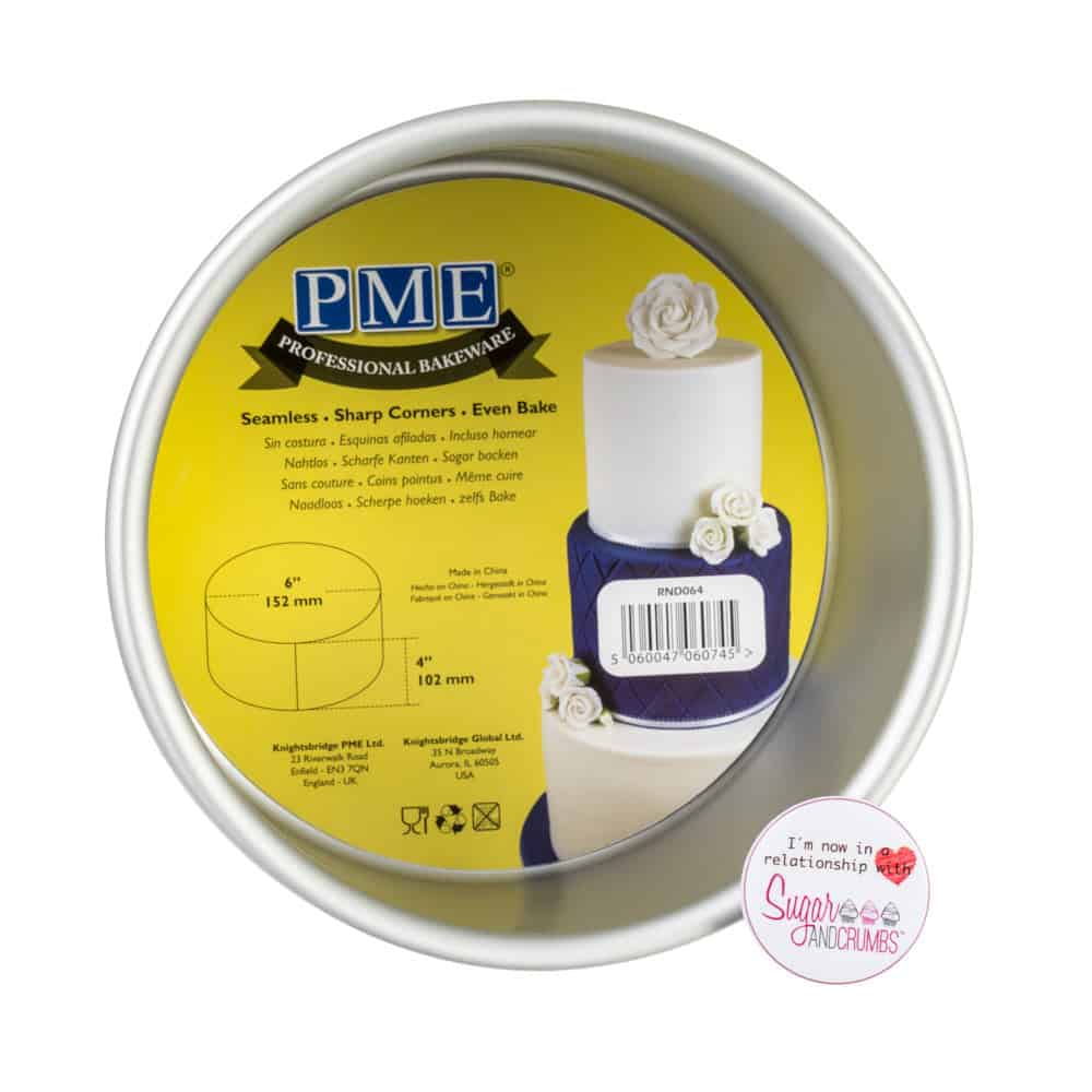 PME Professional Bakeware Round Seamless Cake Pan 06 x 03 inch