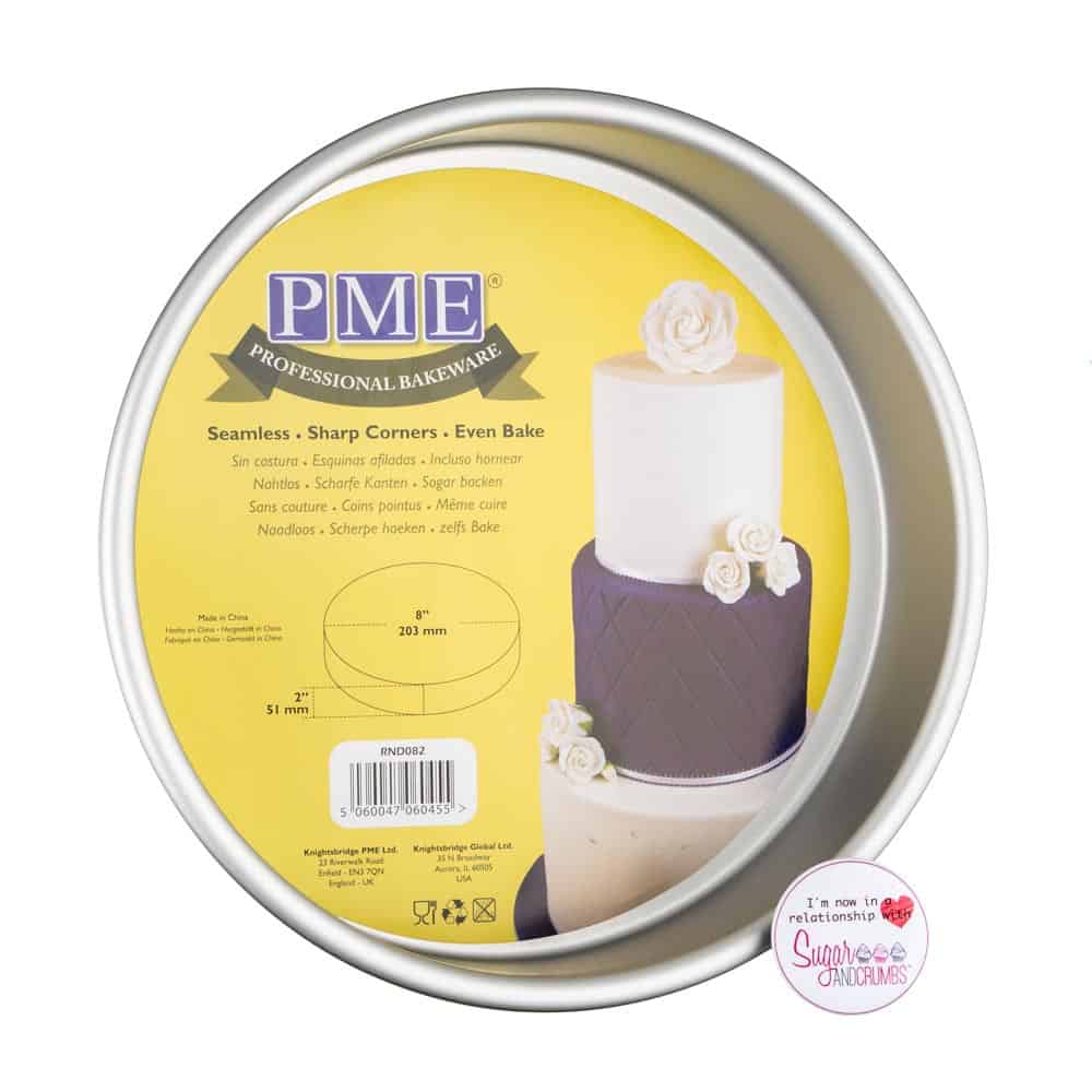 PME Professional Bakeware Round Seamless Cake Pan 08 x 02 inch