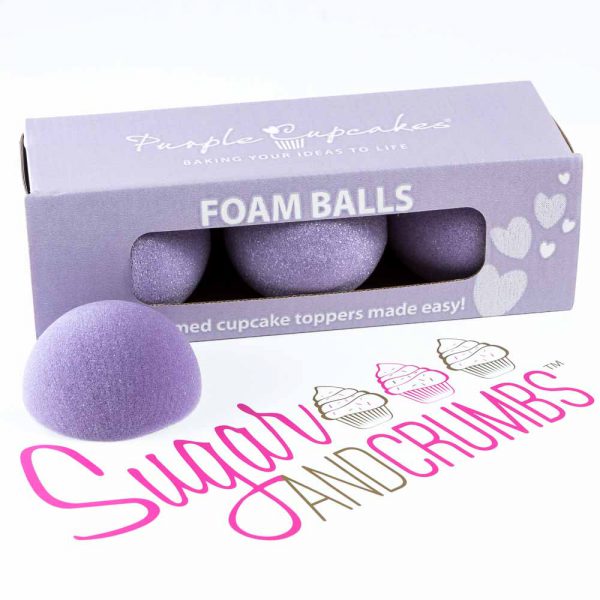 Purple Cupcakes Domed Foam Balls