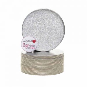Cake Card Cut Edge ROUND 04 Inch Pack of 25