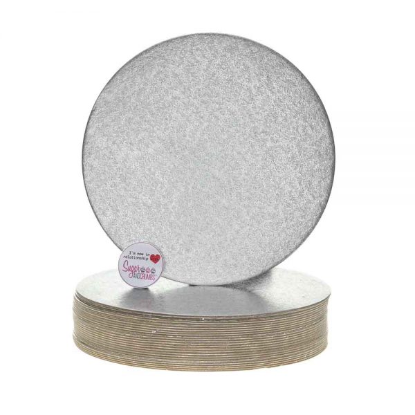 Cake Card Cut Edge ROUND 08 Inch Pack of 25