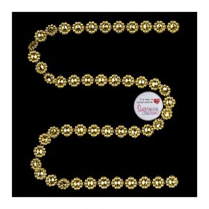 S&C Bling - Sunflower Diamanté effect - Gold 33 inch single strand