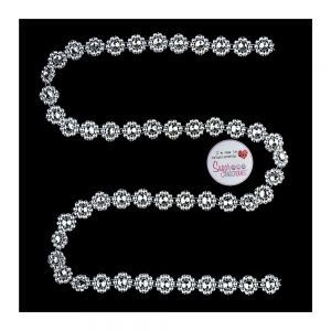 S&C Bling - Sunflower Diamanté effect - Silver - 33 inches single strand