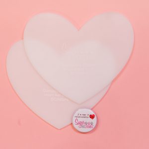 S&C Buttercream/Ganache Plates Sets of 2 - Heart 6 inch