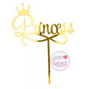 S&C Cake Topper Gold Princess