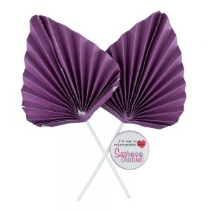 S&C Cake Toppers SMALL Palm Sphere - Pack of 2 - Purple