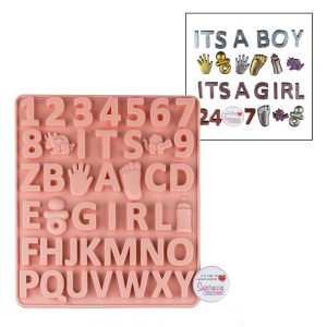 S&C Silicone Mould - Its A Girl or Boy Lettering.2