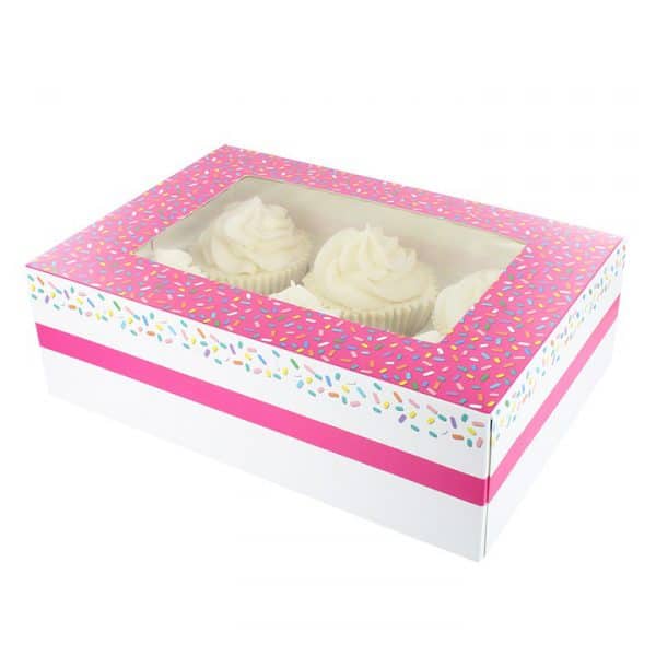 Sprinkles Cupcake Window Box Fits 6/12
