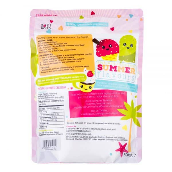 Passionfruit Martini 500g - Sugar and Crumbs Icing Sugar.back