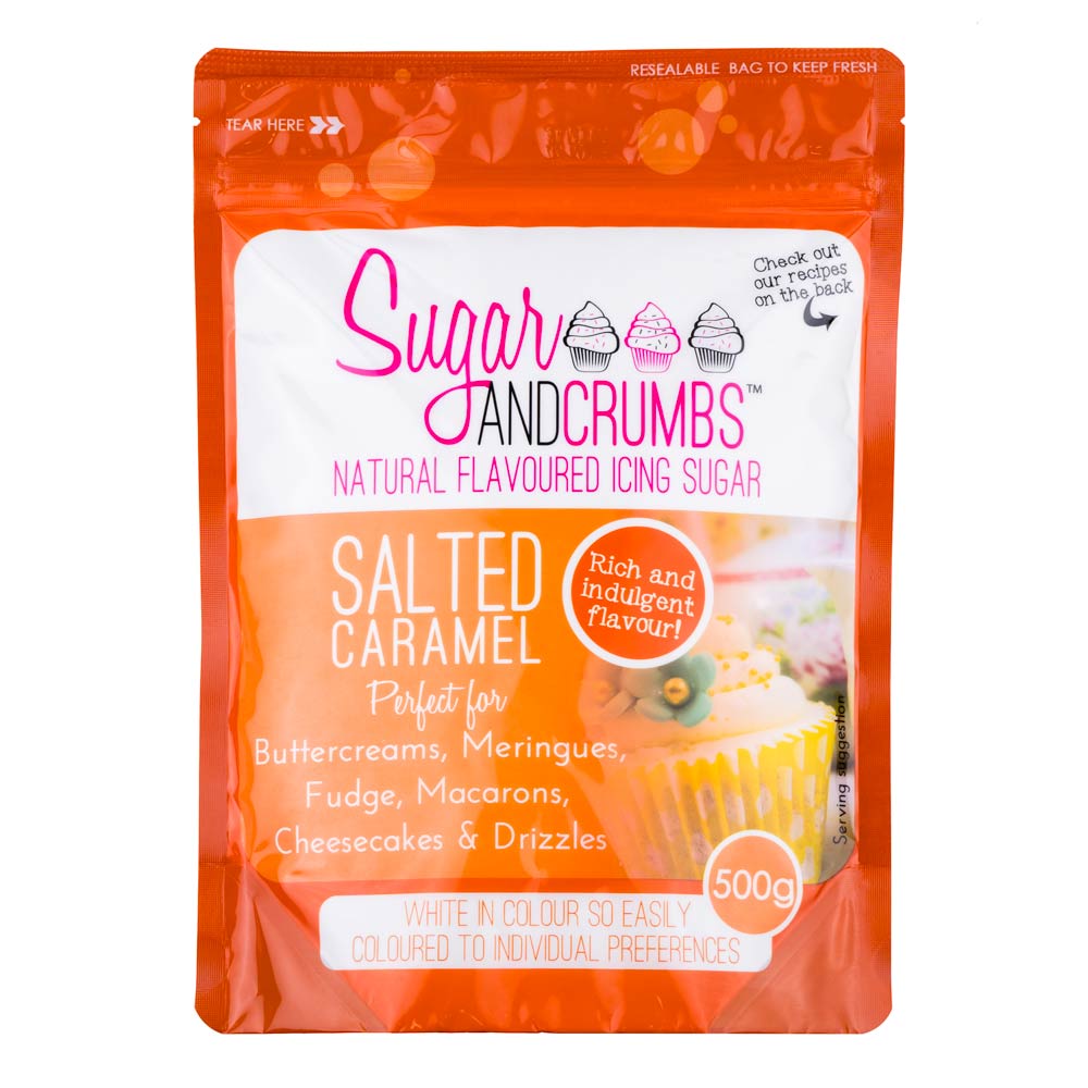 Salted Caramel 500g - Sugar and Crumbs Icing Sugar.a