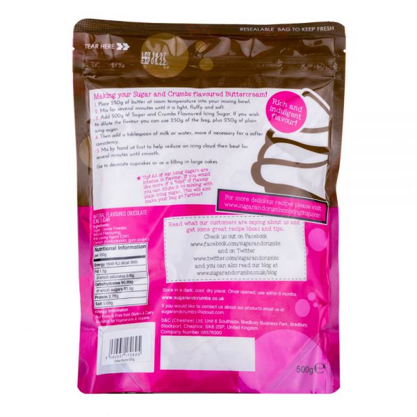 Toffee Mocha 500g - Sugar and Crumbs Icing Sugar.back