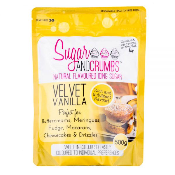 Velvet Vanilla 500g - Sugar and Crumbs Icing Sugar.a
