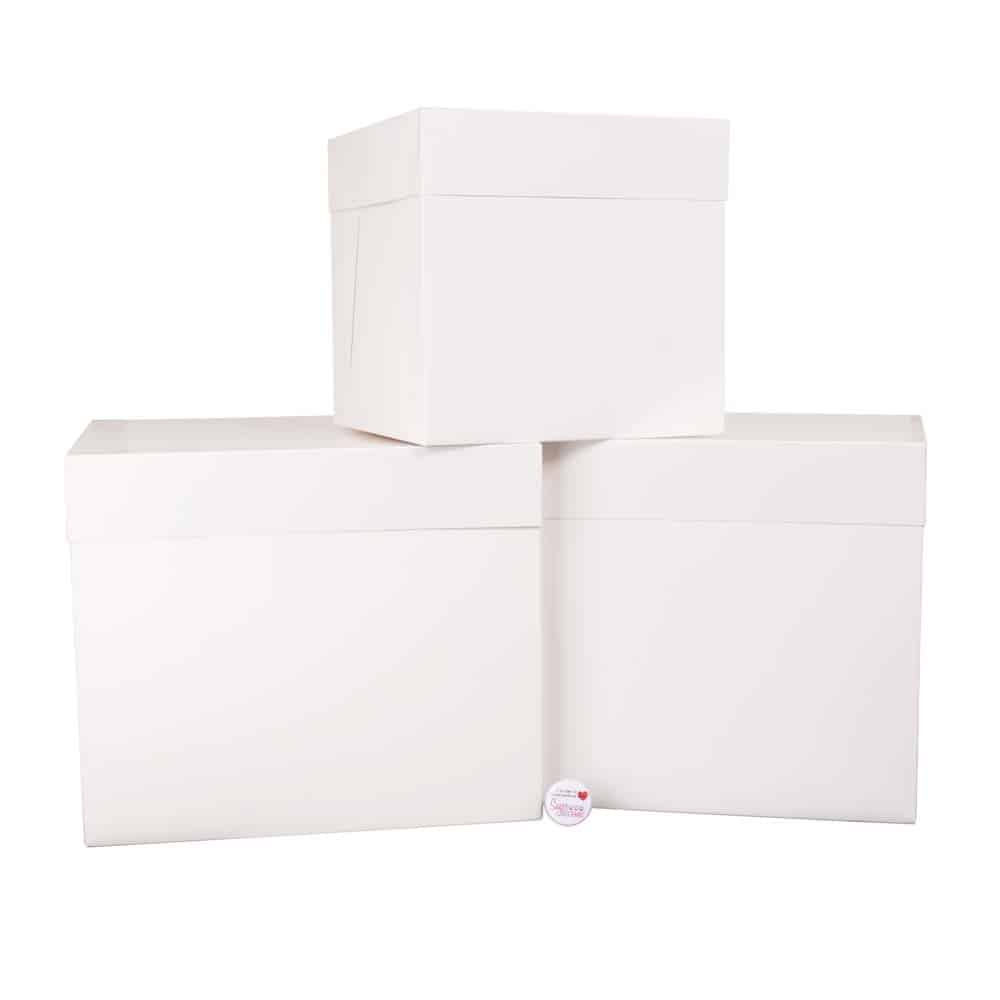 TALL Cake Box With Lid White 10x10x10 inch Bulk Pack 25