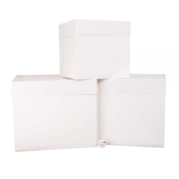 TALL Cake Box With Lid White 12x12x12 inch Pack of 1