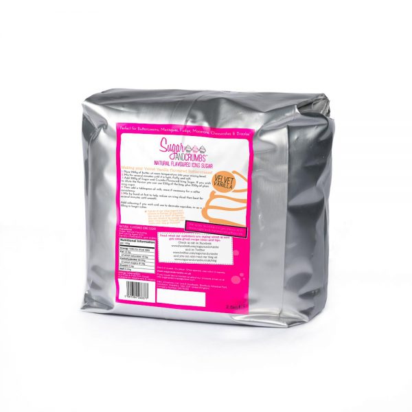 Sugar and Crumbs Natural Flavoured Icing Sugar VELVET VANILLA 2.5 KILOS