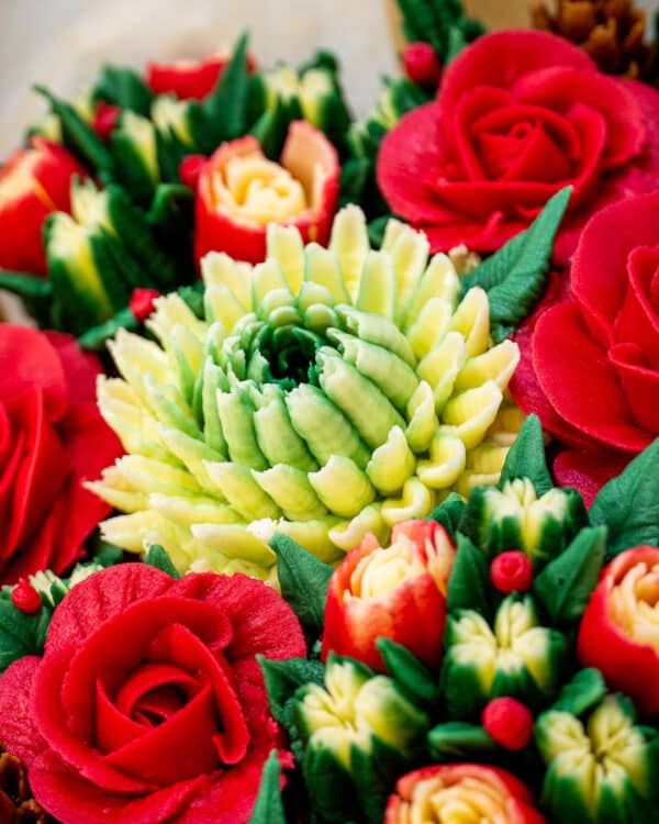 Christmas Cupcake Bouquet - Alice - Petals Bakehouse - Online