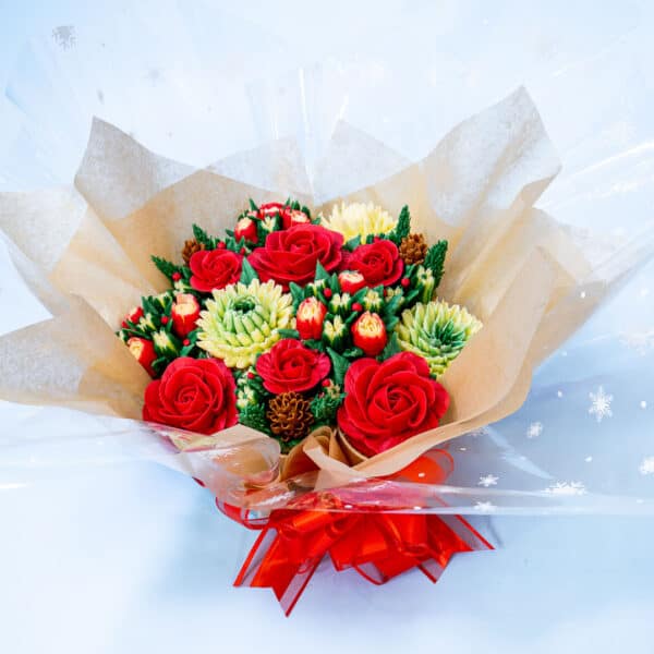 Christmas Cupcake Bouquet - Alice - Petals Bakehouse - Online