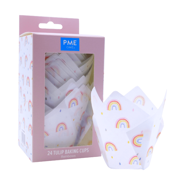 24 x Tulip Muffin Cases - Rainbows