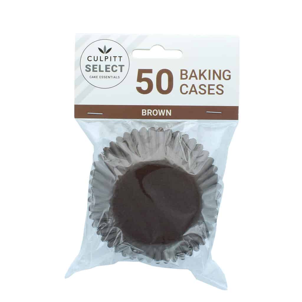 Baking Cases Brown Pack of 50 Sugar and Crumbs