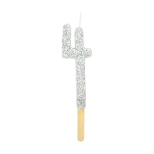 Glitter Candle - Silver - 4
