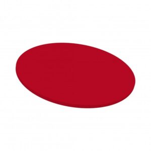 12 inch - Matt Masonite Board -  Red - Round