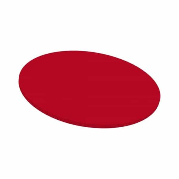08 inch - Matt Masonite Board - Red - Round