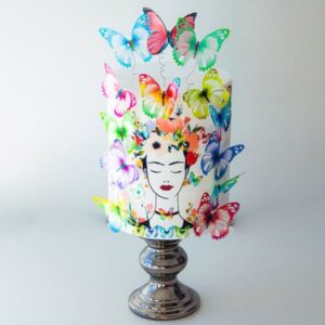 22 Edible Wafer Butterflies - Colourful