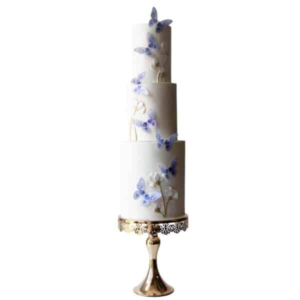 22 Edible Wafer Butterflies - Delft (Blue)